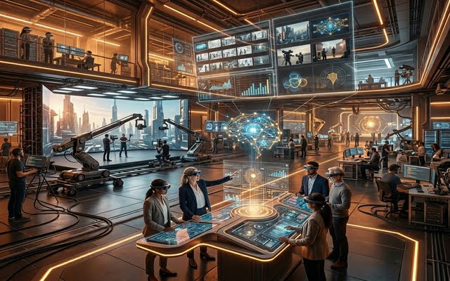 Industria creativa integrando inteligencia artificial en producción audiovisual
