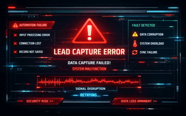 Error en sistema de captura de leads durante proceso automatizado con inteligencia artificial